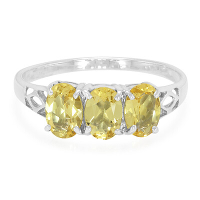 Bague en argent et Béryl jaune