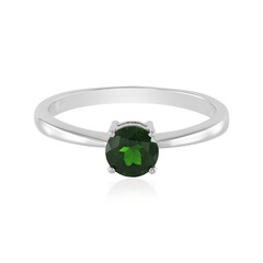 Bague en argent et Diopside de Russie