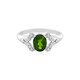 Bague en argent et Diopside de Russie