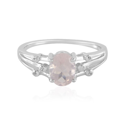 Bague en argent et Quartz rose