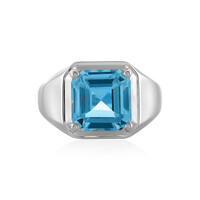 Bague en argent et Topaze bleu ciel