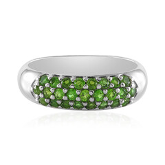 Bague en argent et Diopside de Russie