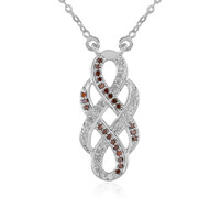 Collier en argent et Diamant chocolat I3