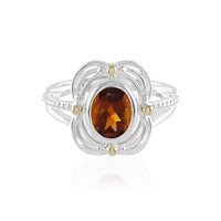 Bague en argent et Citrine Madère (Granulieren)