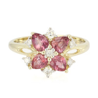 Bague en or et Saphir Padparadscha non chauffé