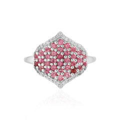 Bague en argent et Tourmaline rose du Brésil