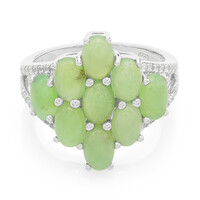 Bague en argent et Chrysoprase impériale