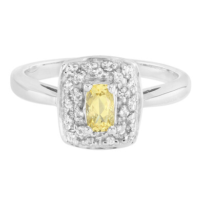 Bague en argent et Béryl jaune