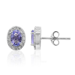 Boucles d'oreilles en argent et Tanzanite