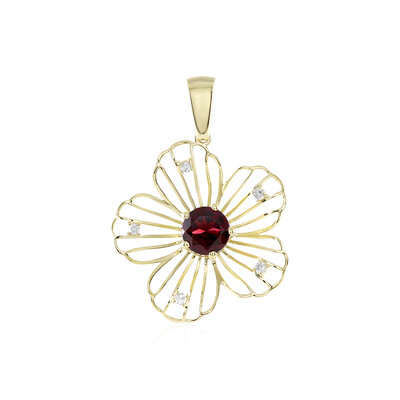 Pendentif en or et Grenat Rhodolite framboise (Ornaments by de Melo)