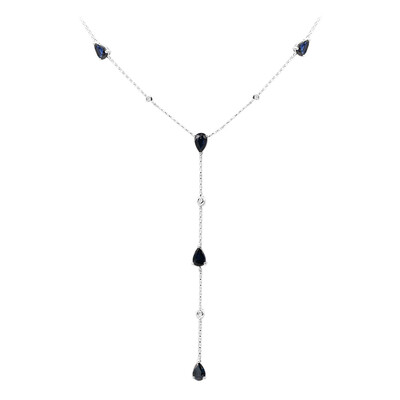 Collier en or et Saphir bleu de Ceylan