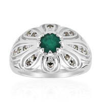 Bague en argent et Emeraude de Zambie (Annette classic)