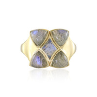 Bague en argent et Labradorite bleue de Maniry (KM by Juwelo)