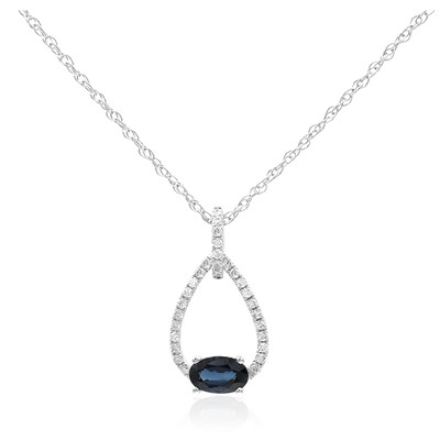 Collier en or et Saphir bleu de Ceylan