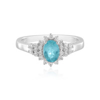 Bague en argent et Apatite bleue