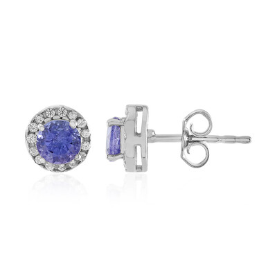 Boucles d'oreilles en argent et Tanzanite