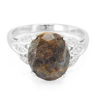 Bague en argent et Quartz Dinosaure