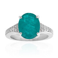 Bague en argent et Quartz bleu-vert