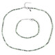 Parure en argent et Quartz rutile vert