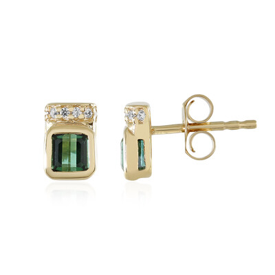 Boucles d'oreilles en argent et Tourmaline verte de Benedito