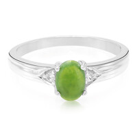 Bague en argent et Chrysoprase impériale