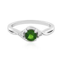 Bague en argent et Diopside de Russie