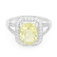 Bague en argent et Citrine jaune citron