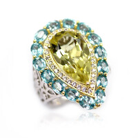 Bague en argent et Quartz de l'Ouro Verde (Dallas Prince Designs)