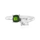 Bague en argent et Diopside de Russie