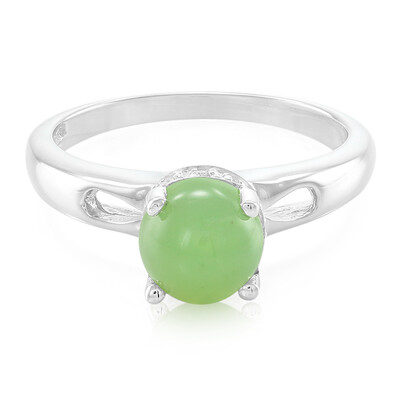 Bague en argent et Chrysoprase impériale