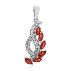 Pendentif en argent et Rubis rouge du soir