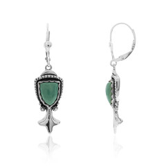 Boucles d'oreilles en argent et Turquoise verte (Desert Chic)