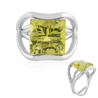 Bague en argent et Quartz citron