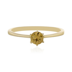 Bague en or et Zircon jaune