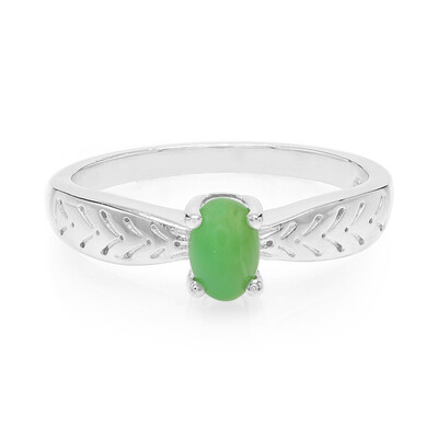 Bague en argent et Chrysoprase impériale