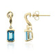 Boucles d'oreilles en or et Topaze bleu de Londres