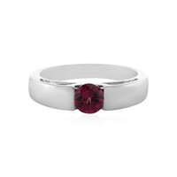 Bague en argent et Grenat magenta