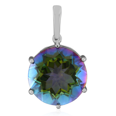 Pendentif en argent et Quartz mystique bleu