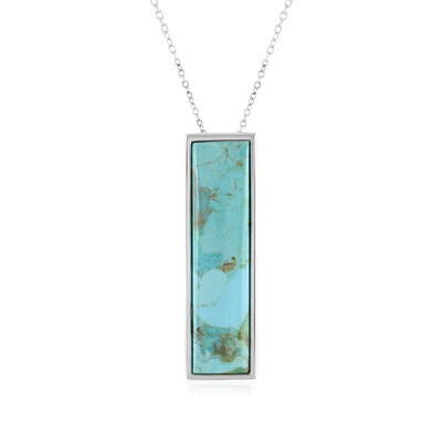 Collier en argent et Turquoise bleue de Mohavie (Faszination Türkis)