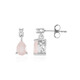 Boucles d'oreilles en argent et Quartz rose