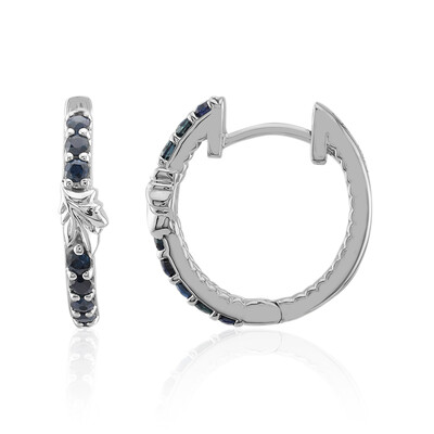 Boucles d'oreilles en argent et Saphir bleu (Remy Rotenier)