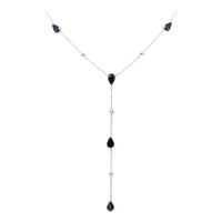 Collier en or et Saphir bleu de Ceylan