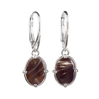 Boucles d'oreilles en argent et Agate prairies