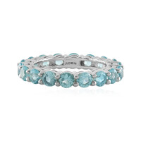 Bague en argent et Apatite bleue