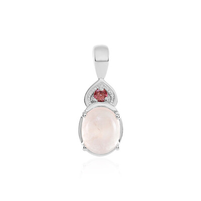 Pendentif en argent et Quartz rose