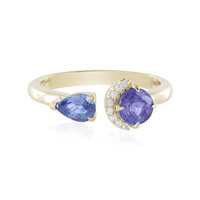 Bague en or et Saphir bleu de Ceylan non chauffé (Adela Gold)