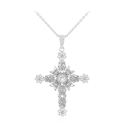 Collier en argent et Topaze blanche