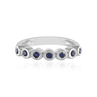 Bague en argent et Saphir bleu