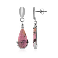 Boucles d'oreilles en argent et Rhodonite Sulavesi (Bali Barong)