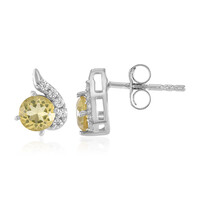 Boucles d'oreilles en argent et Béryl jaune